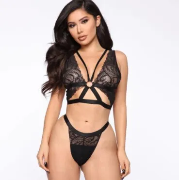 Transparent Backless Sexy Black Body Suit