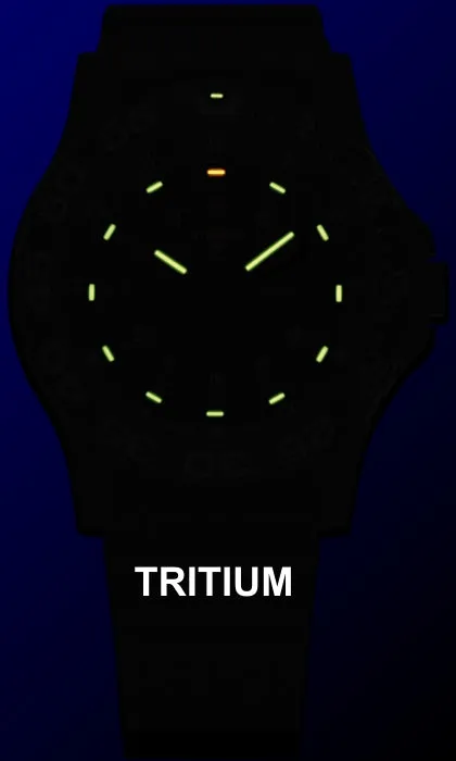 traser P66 Shade Military Tritium Watch, Sapphire Crystal, Rubber Dive Strap 104207