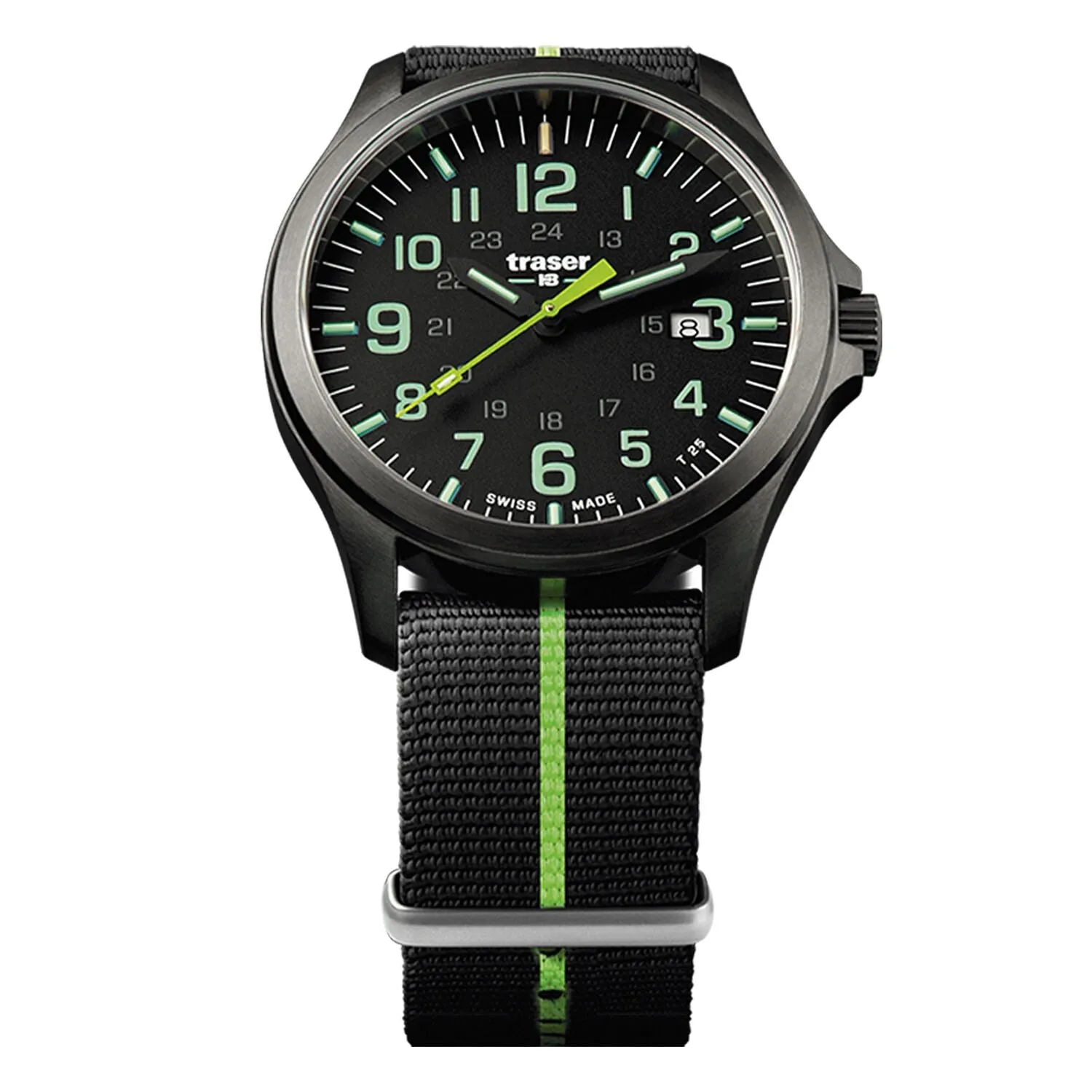 Traser P67 Officer Pro GunMetal Black / Lime Nato