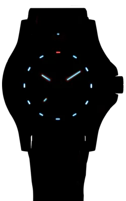 Traser Red Combat P66 Tritium Military Watch, Sapphire Crystal, Rubber Dive Strap, Model 104148
