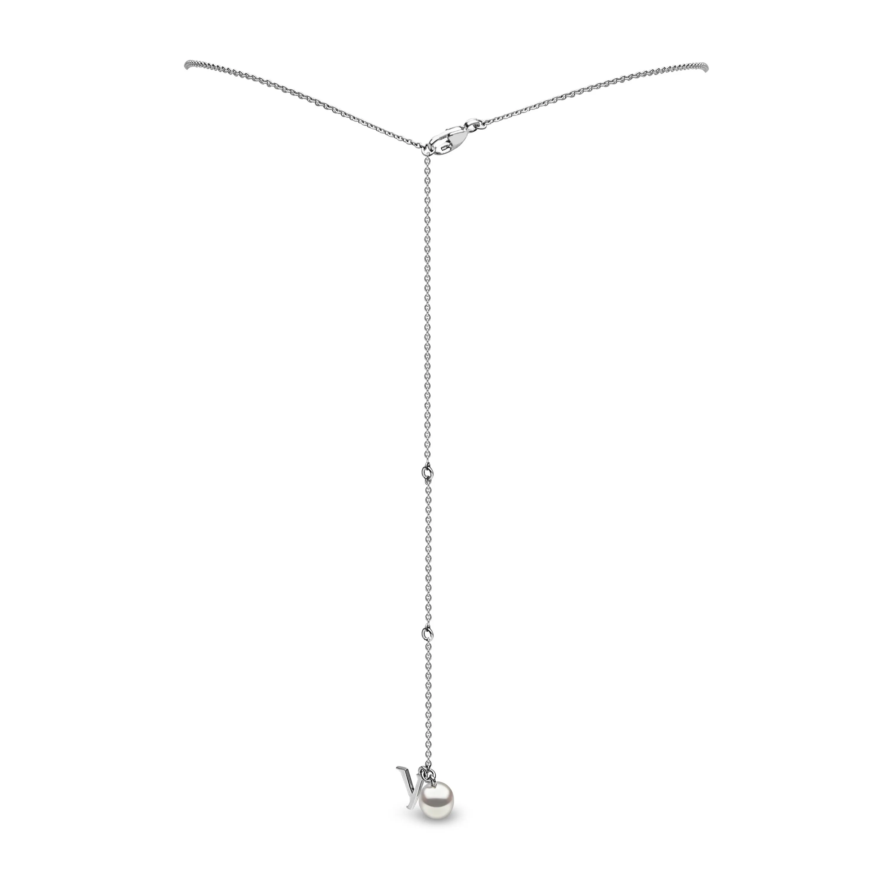 Trend Freshwater Pearl And Diamond Necklace 18ct Gold