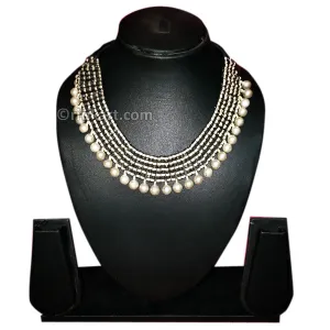 Tribal White Metal Choker Bell Necklace Design-5