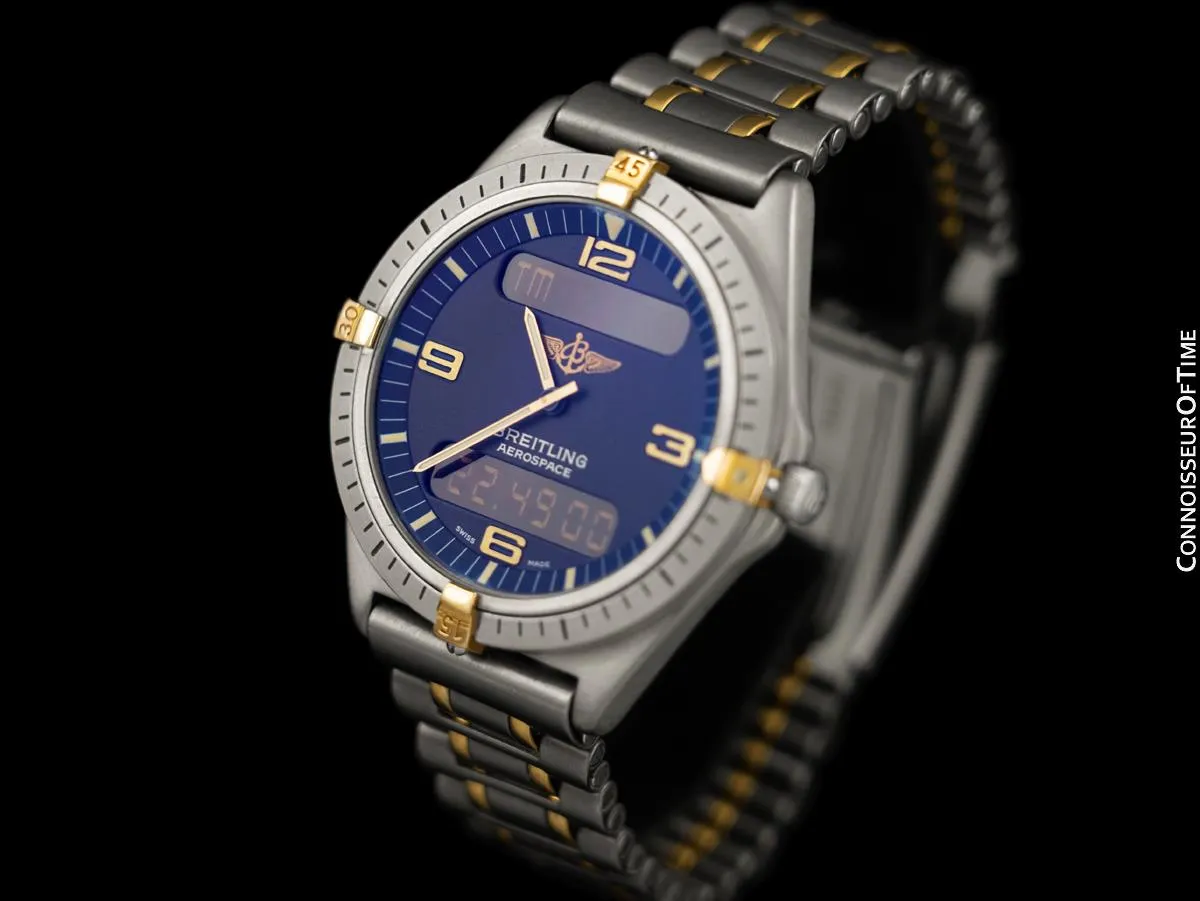 TV Prop Used "For All Mankind"-  Breitling Navitimer Aerospace Titanium & 18K Gold Ref. F56059
