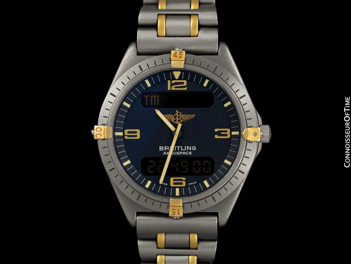 TV Prop Used "For All Mankind"-  Breitling Navitimer Aerospace Titanium & 18K Gold Ref. F56059
