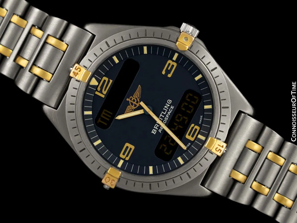 TV Prop Used "For All Mankind"-  Breitling Navitimer Aerospace Titanium & 18K Gold Ref. F56059