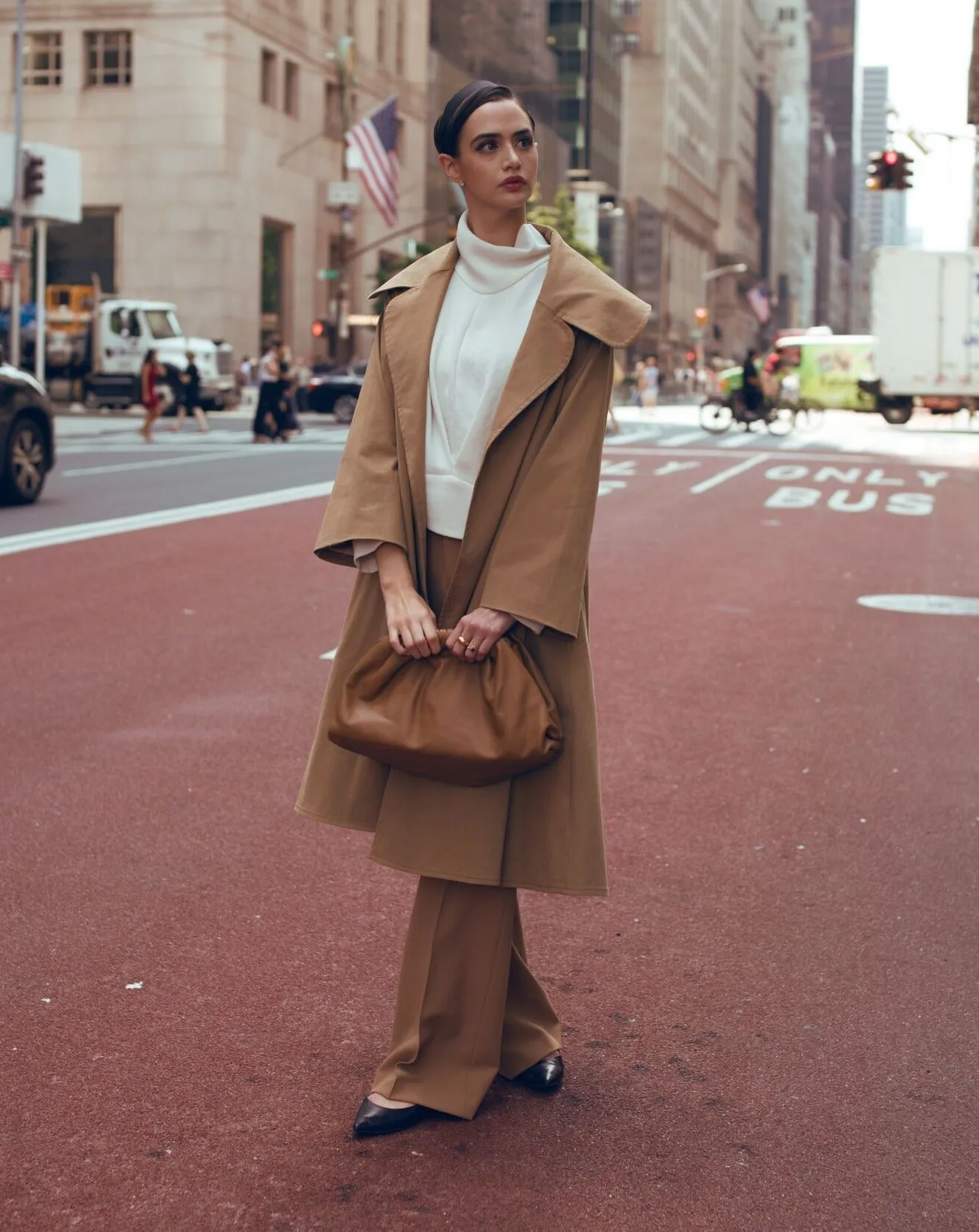 Twill Cape Collar Trench Coat