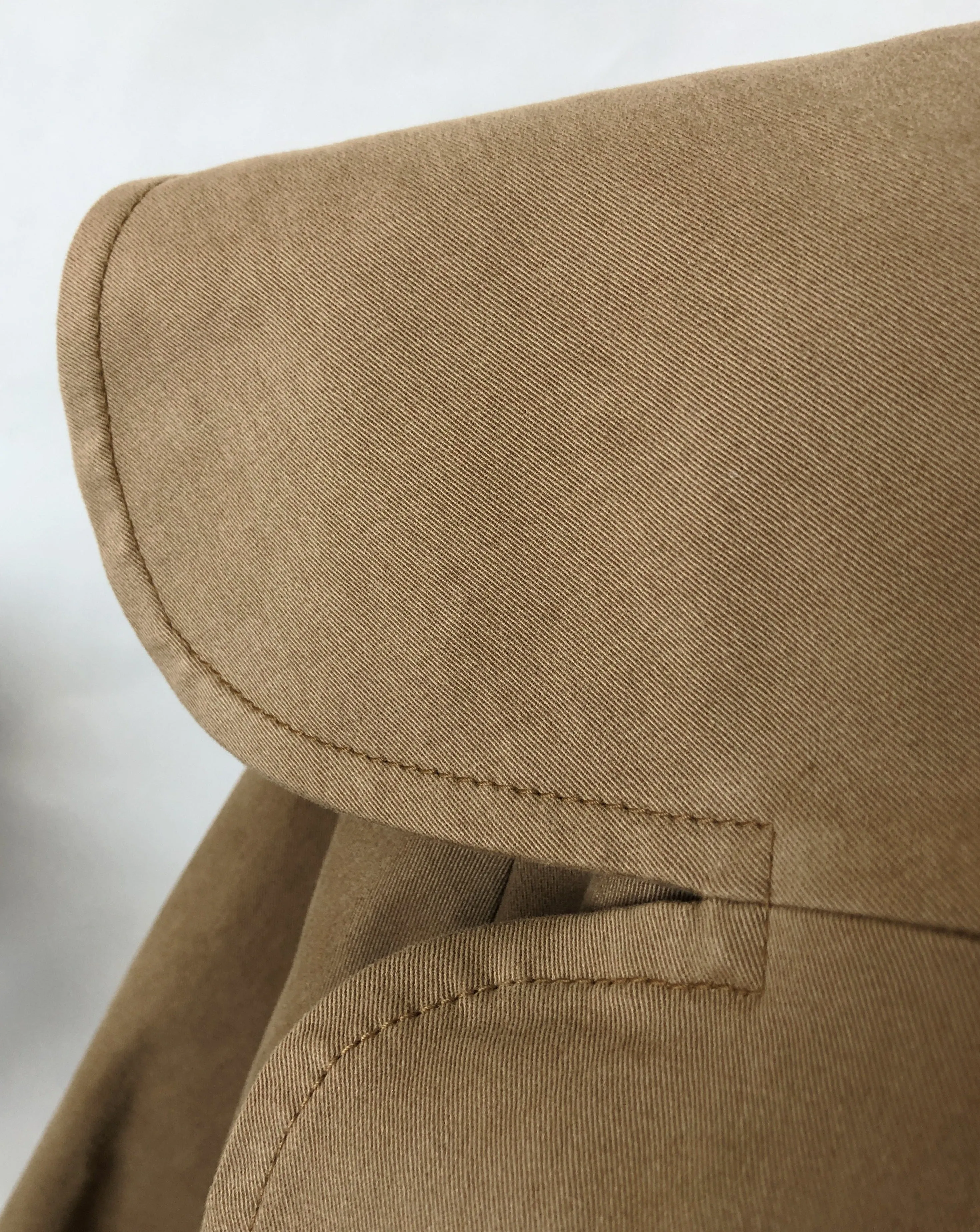 Twill Cape Collar Trench Coat