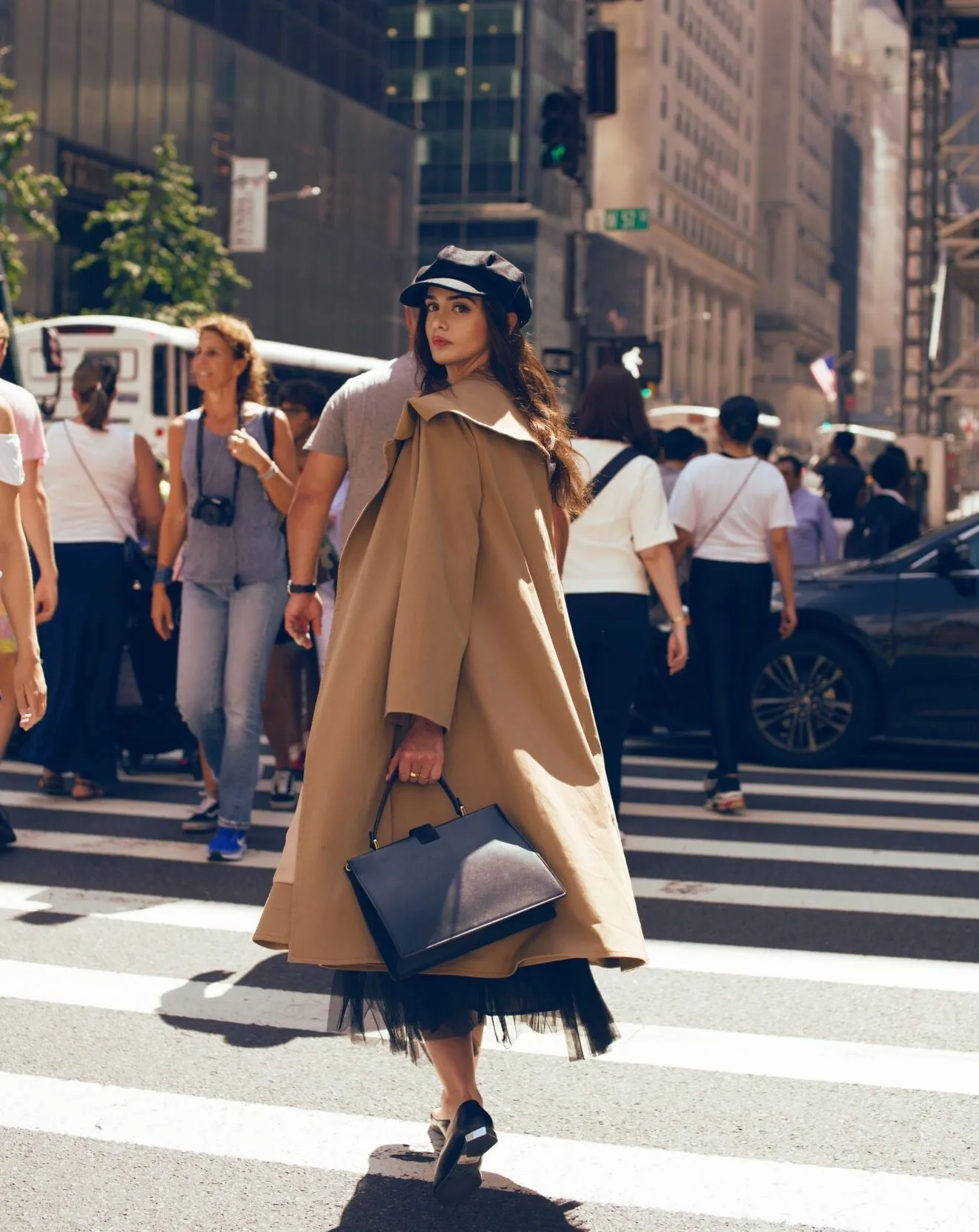 Twill Cape Collar Trench Coat