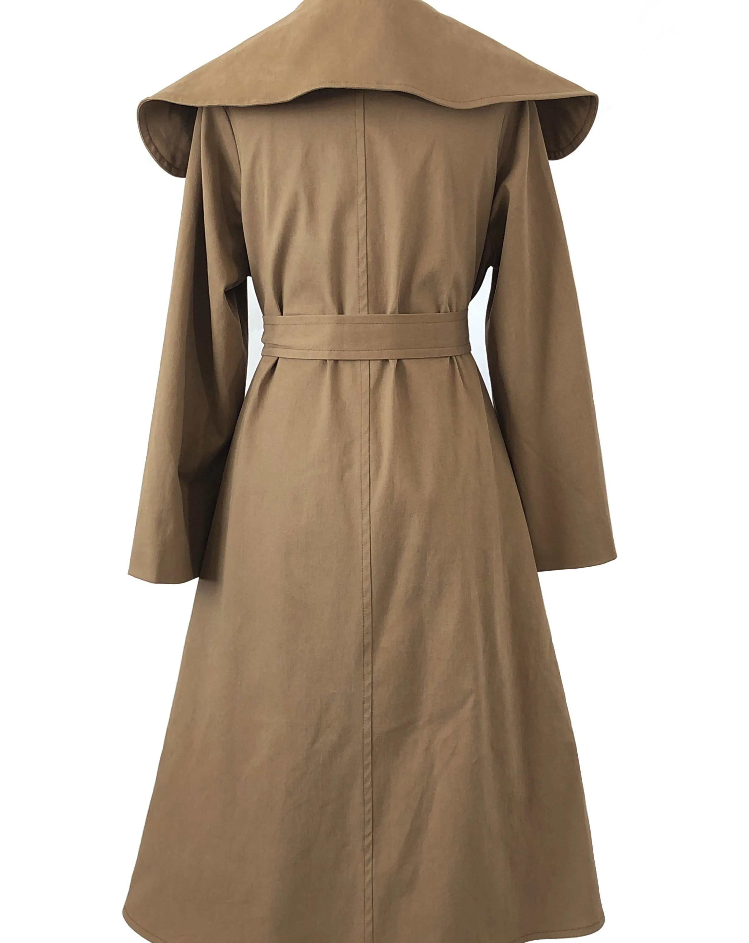 Twill Cape Collar Trench Coat