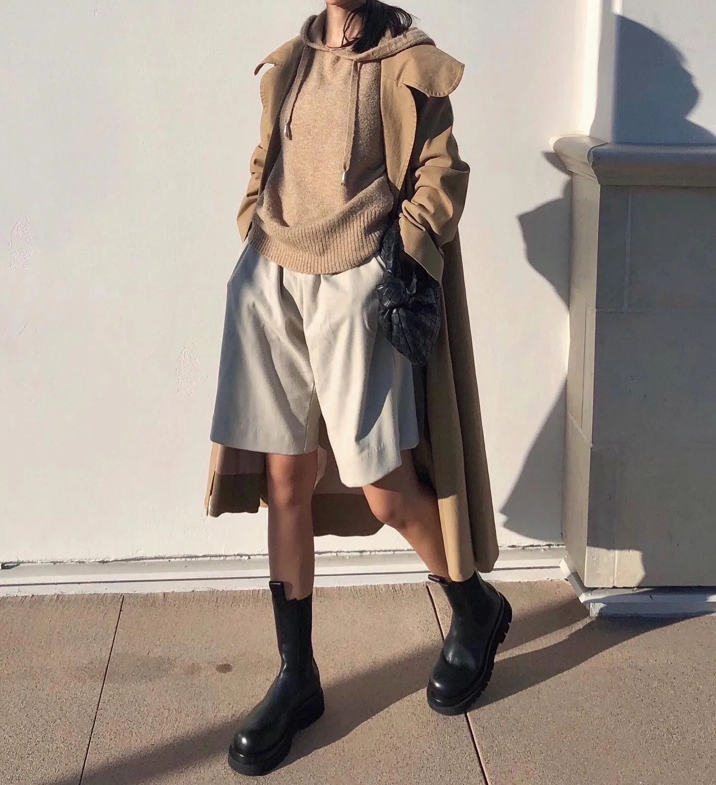 Twill Cape Collar Trench Coat