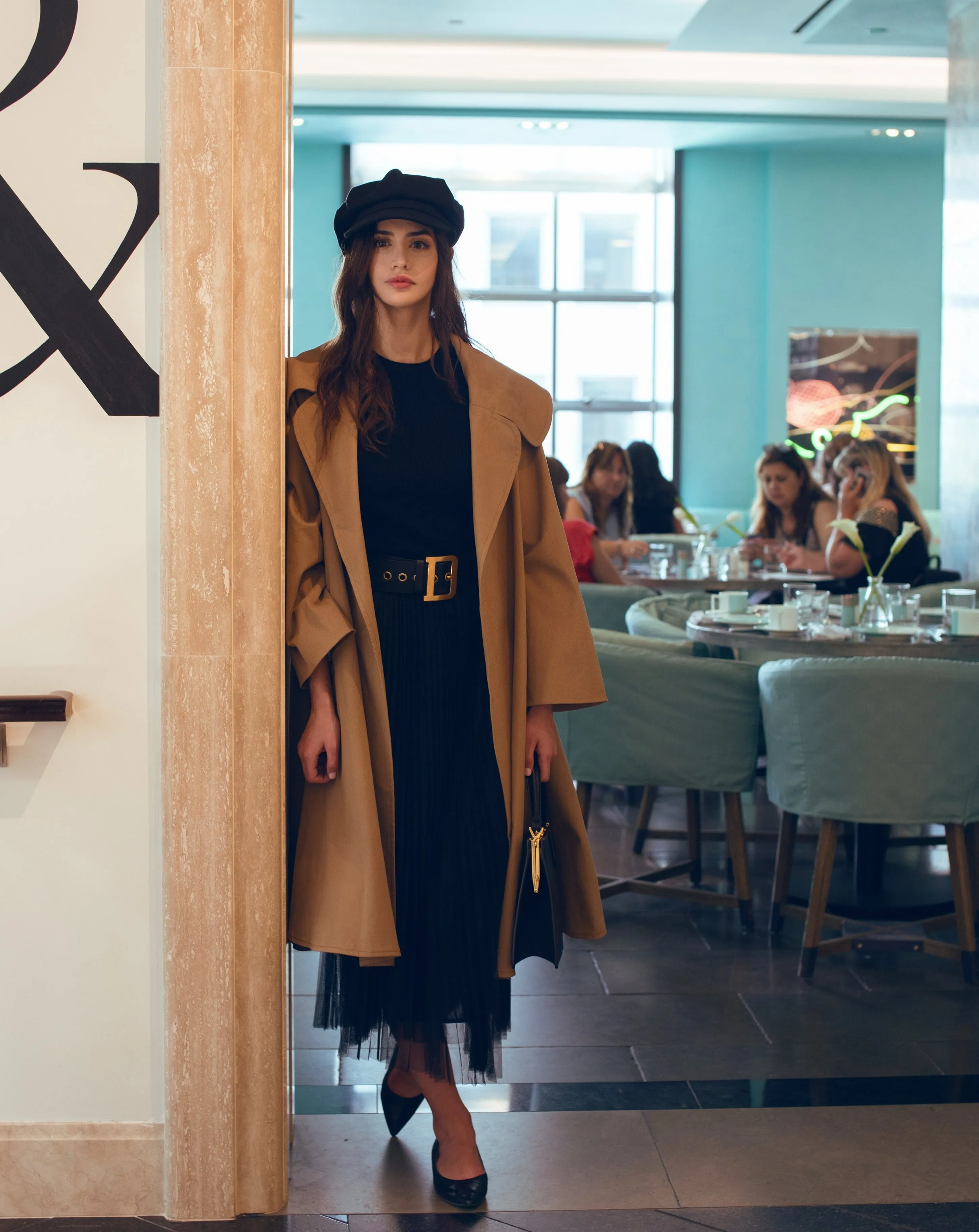 Twill Cape Collar Trench Coat