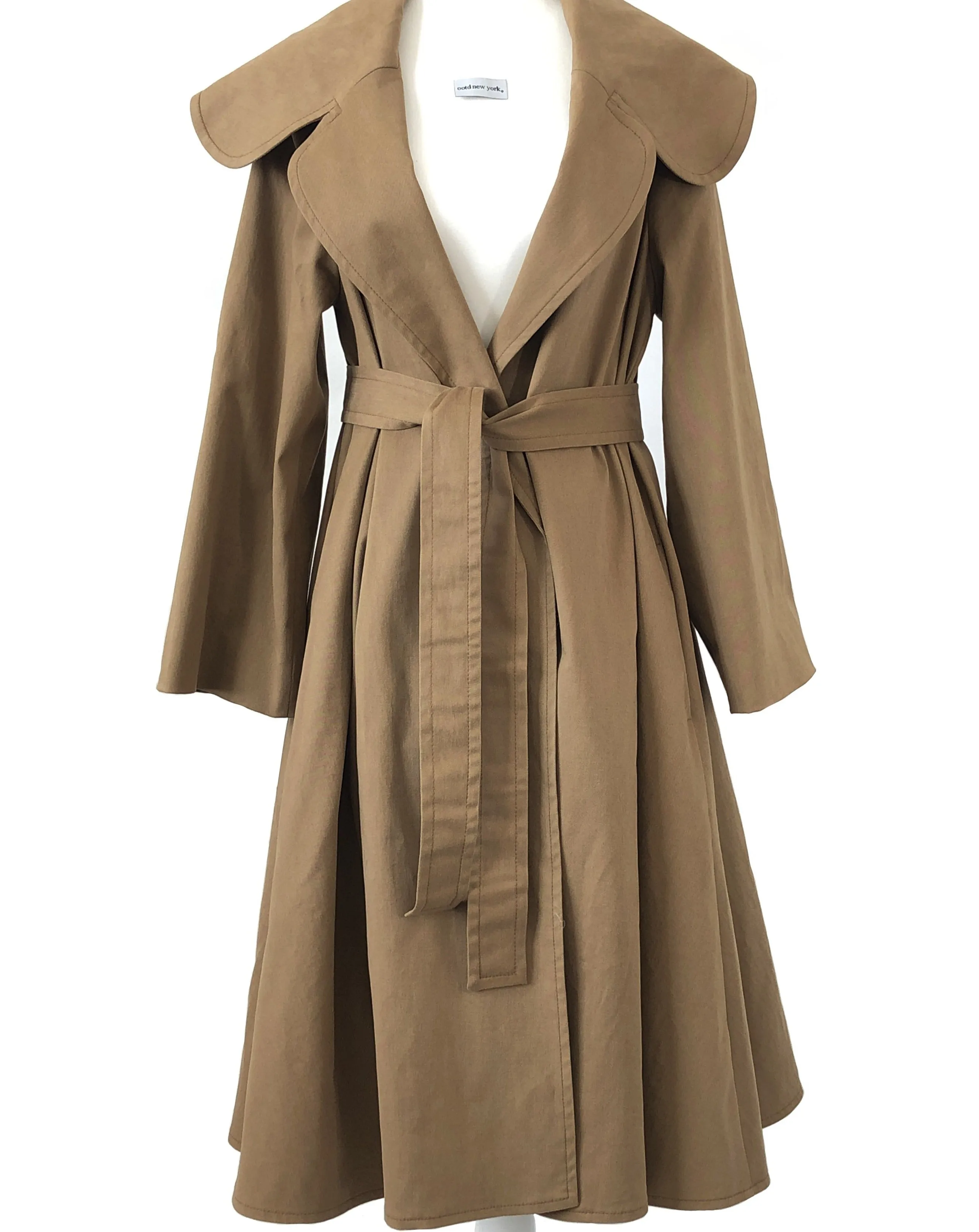 Twill Cape Collar Trench Coat