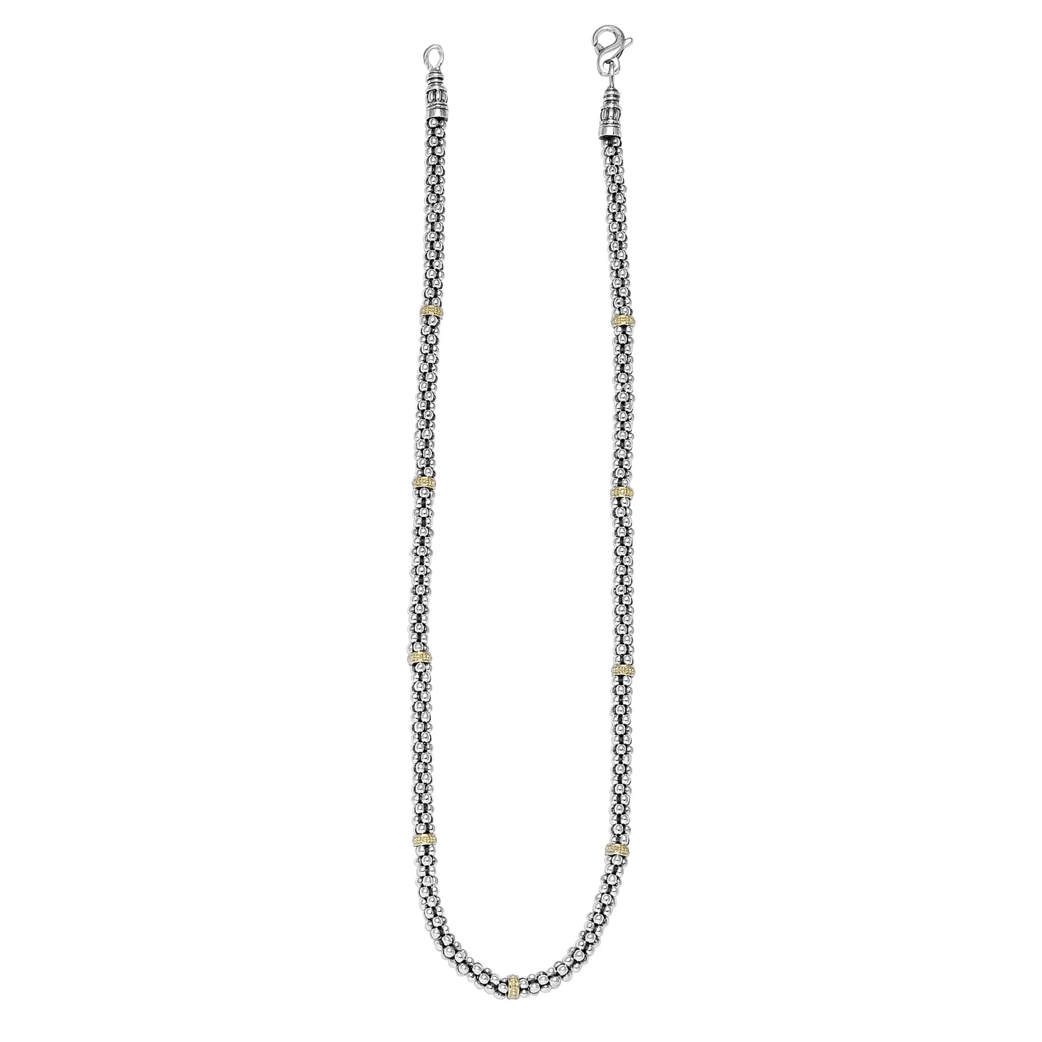 Two-Tone Caviar Beaded Necklace | 5mm