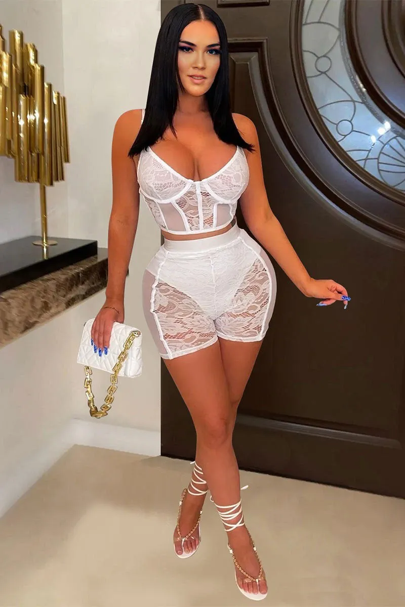 UF0273 Lace Cami and Shorts Set