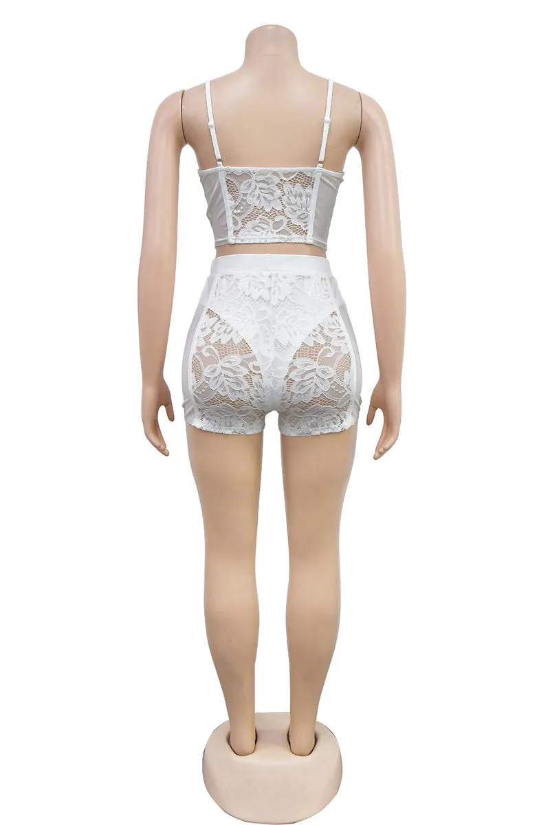UF0273 Lace Cami and Shorts Set