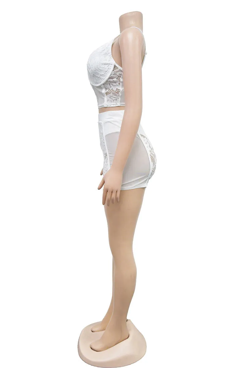 UF0273 Lace Cami and Shorts Set