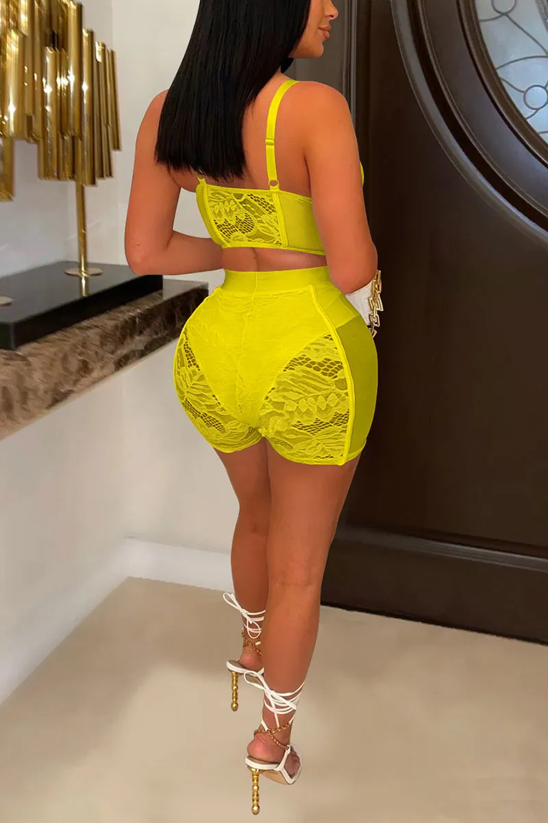 UF0273 Lace Cami and Shorts Set