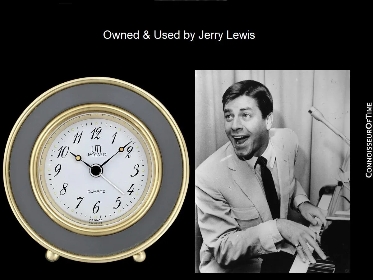 UTI Jaccard Vintage Travel Alarm Clock - Owned & Used by Jerry Lewis