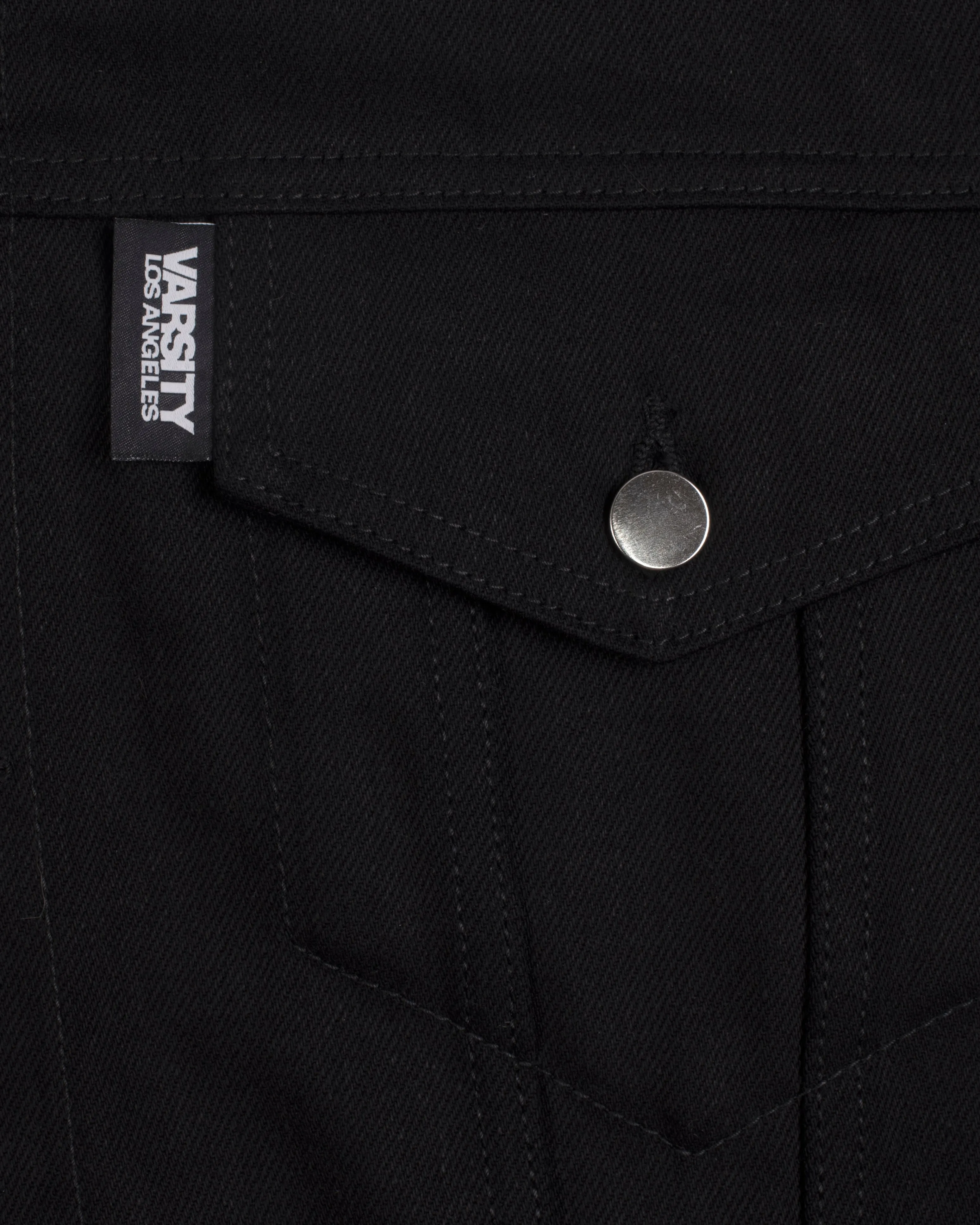 Varsity Los Angeles Black Denim Trucker