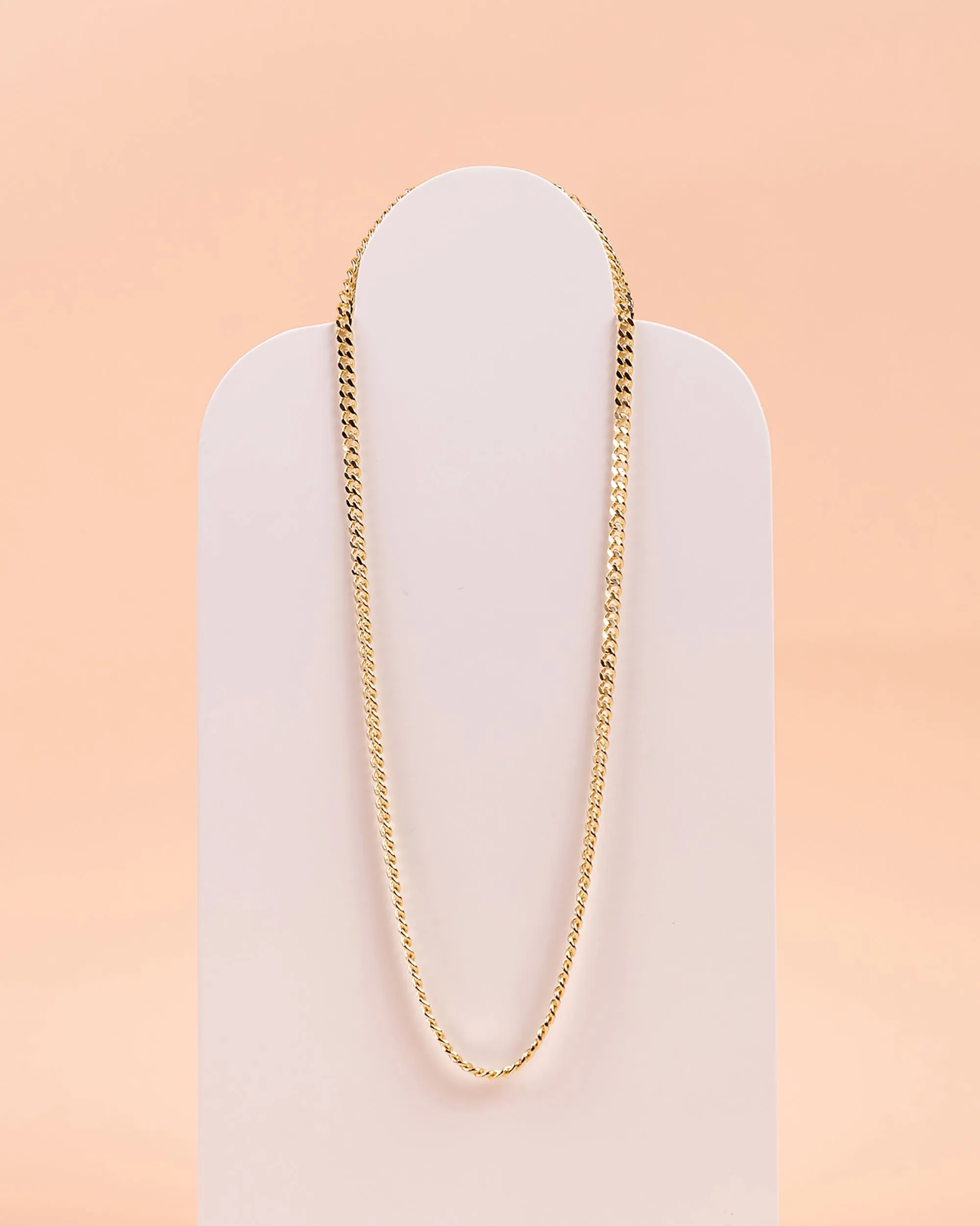 Vermeil Curb Chain Adjustable Necklace