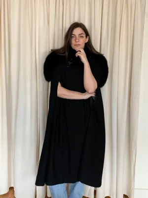 Vintage fur trim cape