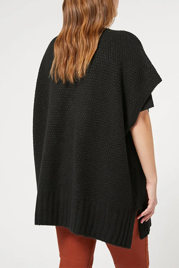 VORTICE WOOL-BLEND CAPE
