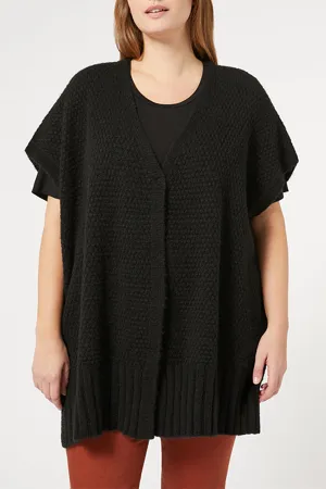 VORTICE WOOL-BLEND CAPE