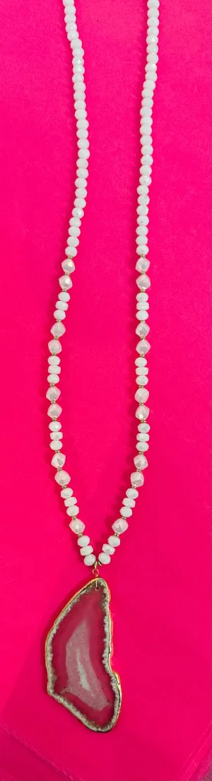 White Beaded Necklace