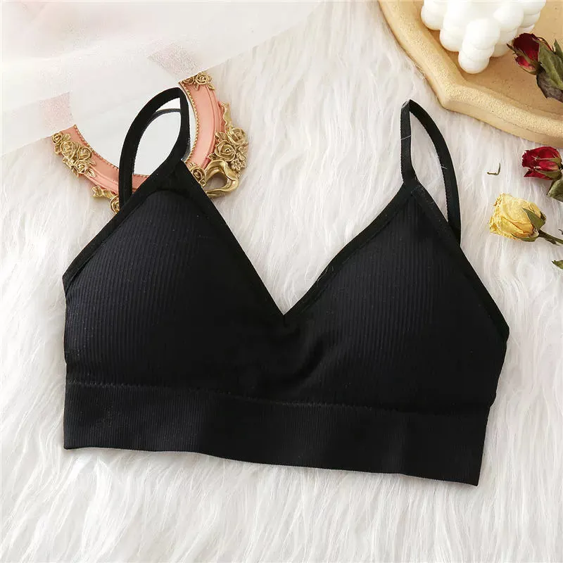 Women's Invisible Bra Tank Tops - Seamless Bralette, Push Up, Sexy Backless Underwear