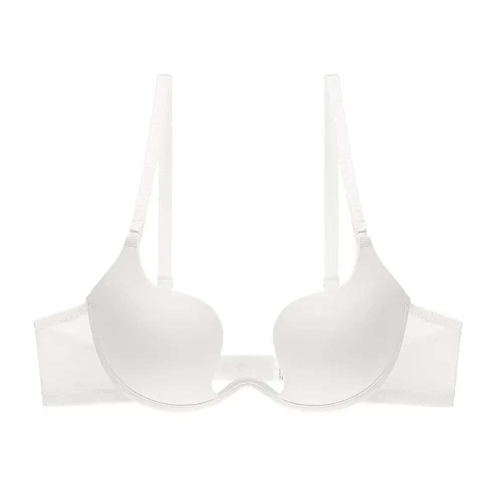 Women's Seamless Traceless Open Cup Push Up Deep U Backless Invisible Bra - 1PCS