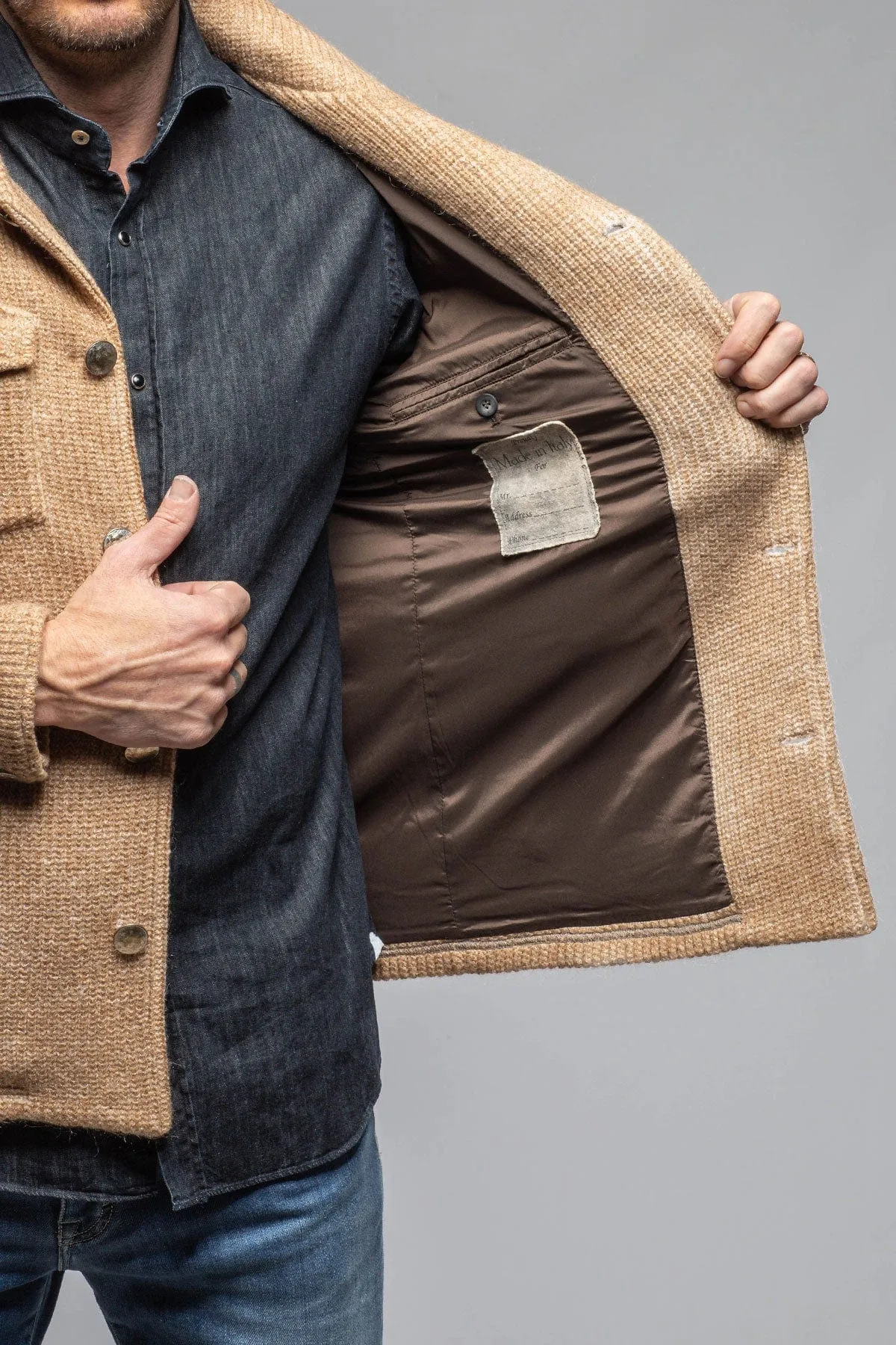 Wrangell Knit Jacket In Camel