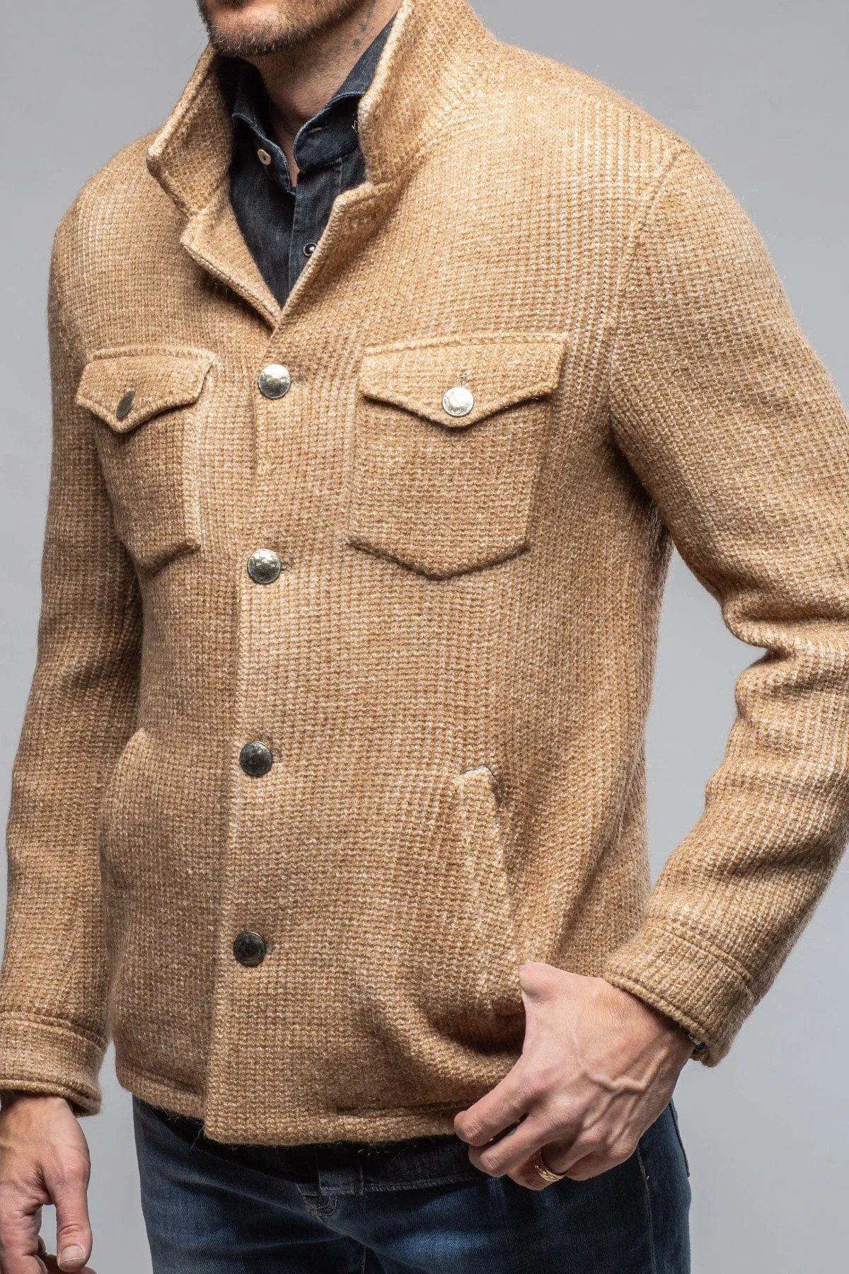 Wrangell Knit Jacket In Camel