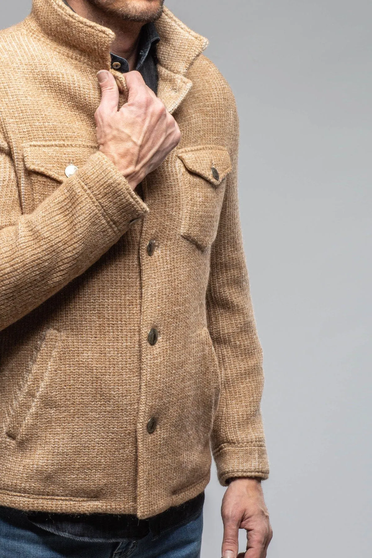 Wrangell Knit Jacket In Camel