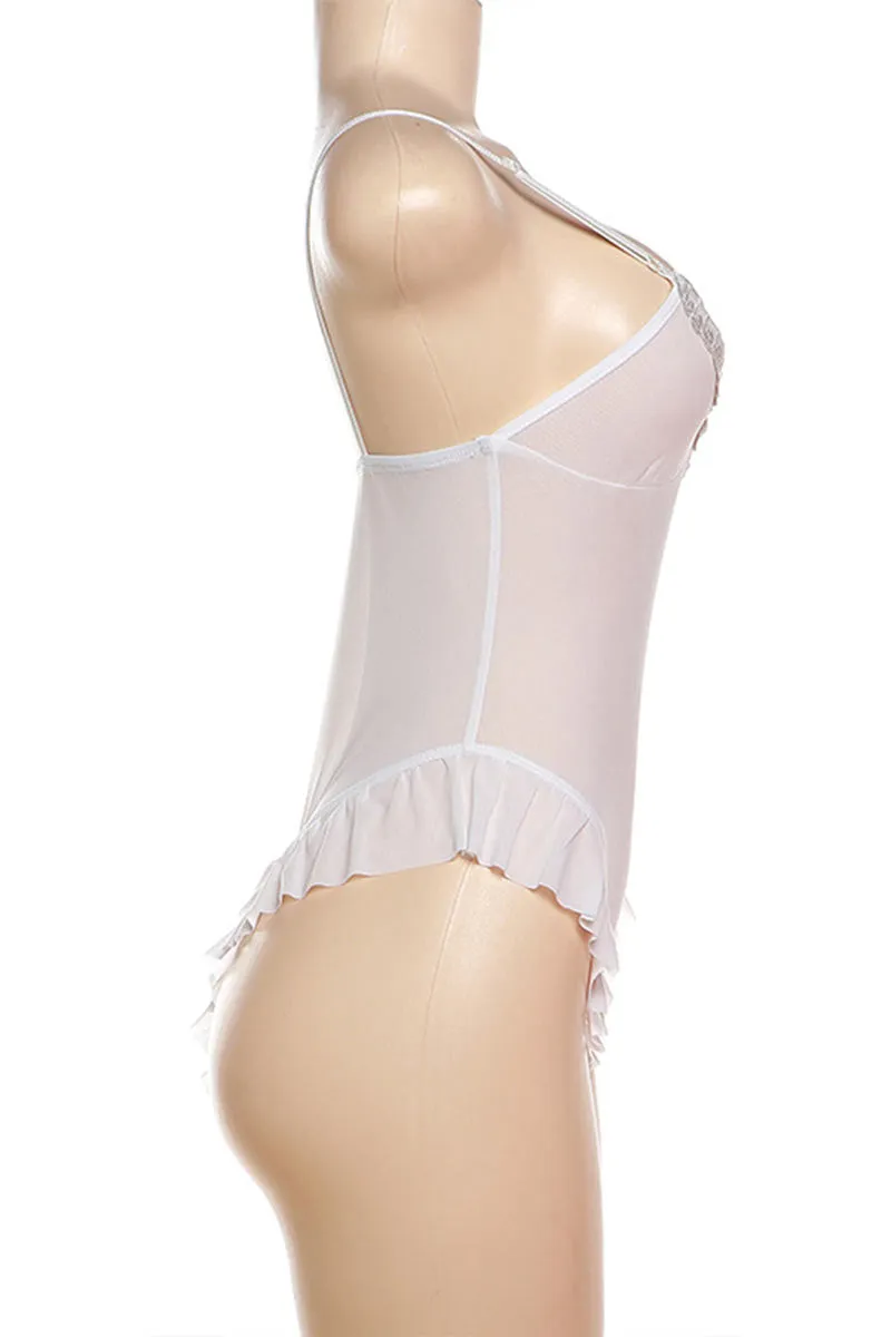 XK0323 Mesh Camisole Bodysuit