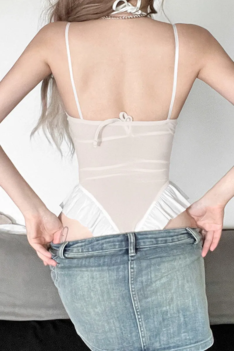 XK0323 Mesh Camisole Bodysuit