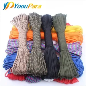 Yooupara 250 colors paracord 550 rope type iii 7 stand 100ft 50ft paracord cord rope survival kit